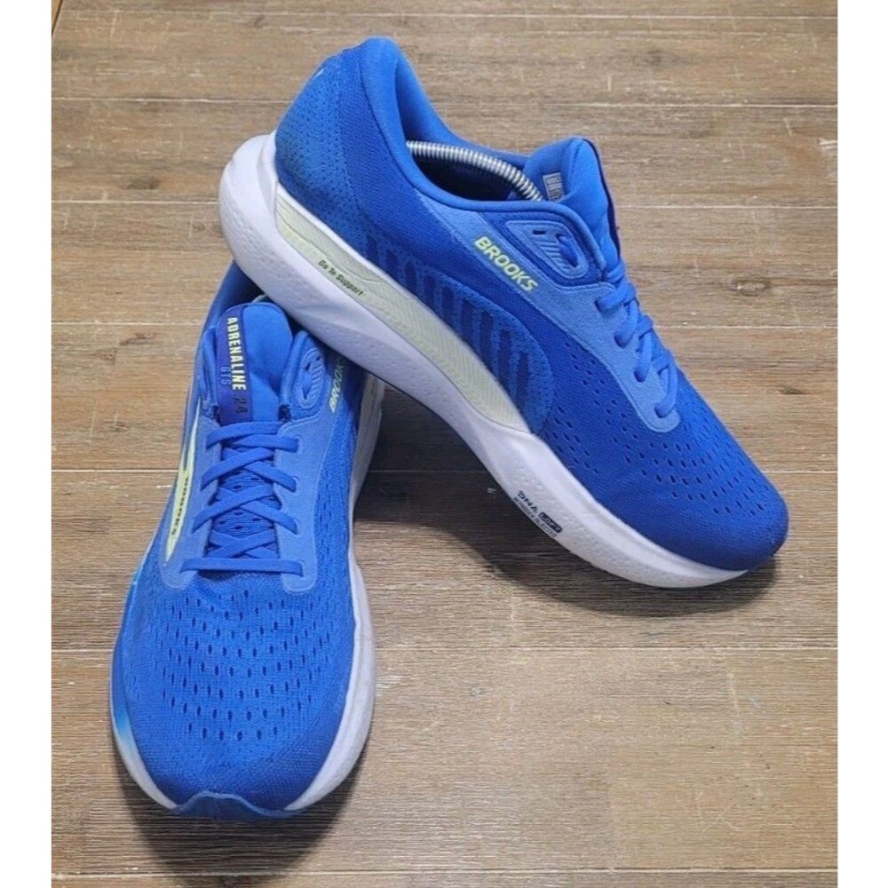 Size 12.5 - Brooks Adrenaline GTS 24 Cobalt Neo Yellow Men's Running Shoes